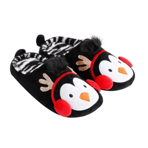 Healeved Warme Winter hausschuhe Pinguin design mit Rutschfester Sohle Flauschige Komfort pantoffeln für Damen und Herren Fußbekleidung für Kalte Herbst Wintertage Zuhause von Healeved