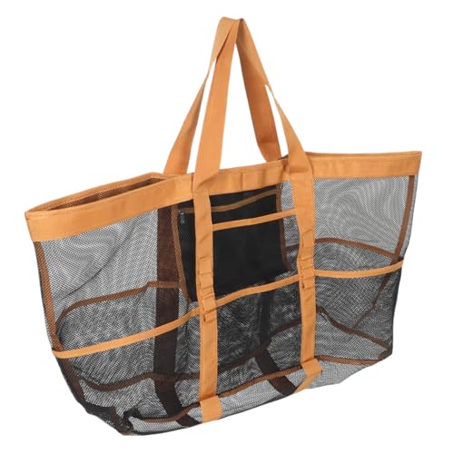 Healeved Wasserdichte Strandtasche aus Netzmaterial mit Separatem Make-up-fach Sandabweisend Leicht und Robust Tragbar mit Handgriff für Schwimmbad Strand und Sommerreisen von Healeved