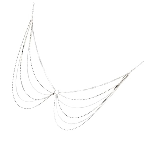 Healeved Wasserfeste Taillenkette Damen mit Mehrlagiger Strassverzierung für Strandparty Bikini Körperkette für Mädchen Modischer Körperschmuck von Healeved