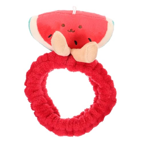 Healeved Wassermelonen Haarband für Frauen Weiches Plüschiges Make Up Haarband für Gesichtswäsche Skincare Hausarbeit Adorables Multifunktionales Design von Healeved