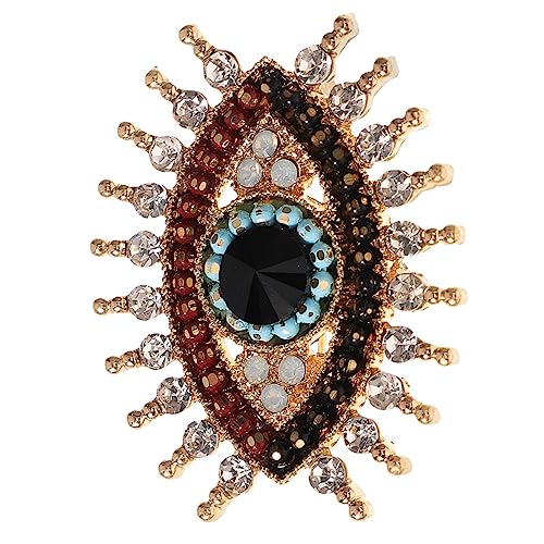 Healeved Wasserstrahlbesetzte Augenbrosche Pin für Damen und Mädchen Kleidungsschmucknadel Anstecknadel für Mäntel und Schals Langlebiges Design Fein Verarbeitet Vielseitig Tragbar von Healeved