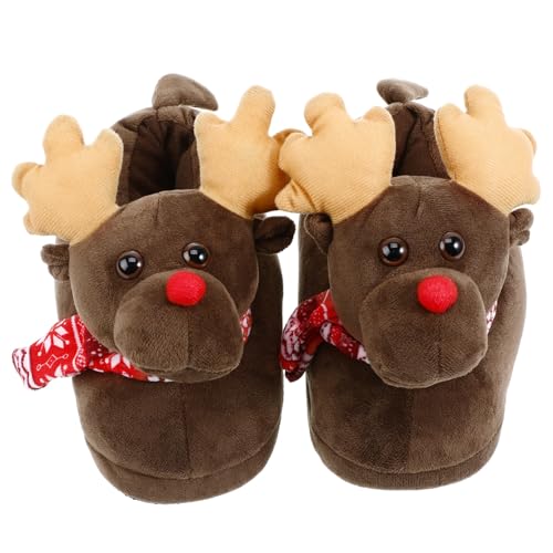 Healeved Weiche Weihnachts Hausschuhe Motiv Flauschige Indoor Pantoffeln Warme Kuschelige Slipper für Damen und Herren Rutschfest für Zuhause und Gemütliche Wintertage von Healeved
