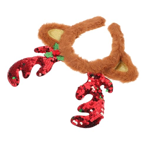 Healeved Weiches Weihnachts-hirschgeweih Haarband für Damen und Mädchen Festliches Rentier-kostümzubehör Angenehm zu Tragen Vielseitig für Partys und Fotoshootings Geeignet von Healeved