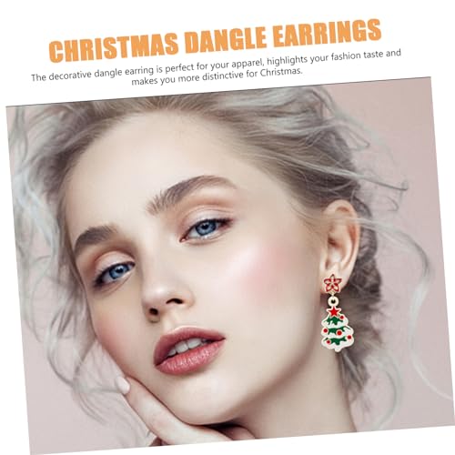Healeved Weihnachtliche Ohrstecker Damen Weihnachtsbaum Design Festliche Xmas Ohrringe Geschenkidee für Weihnachten Party Alltag von Healeved