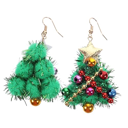Healeved Weihnachtliche Statement Ohrringe Damen Bunte Weihnachtsbaum Ohrhänger Auffällige Weihnachtsdeko Ohrstecker für Party Club und Alltag Geschenkidee für Frauen von Healeved