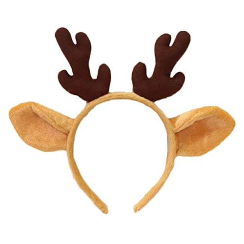 Healeved Weihnachts Haarschmuck Geweih Stirnband Rentier Kostüm Accessoire Leichtes Langlebiges Party Haarband für Mädchen Cosplay und Festliche Anlässe von Healeved