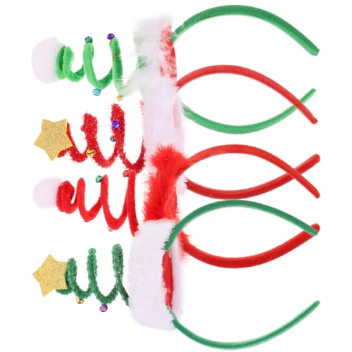 Healeved 4stücke Teiliges Weihnachtsbaum-stirnband Haaraccessoires Für Erwachsene Für Weihnachtsfeiern Kostümpartys Und Festliche Anlässe von Healeved
