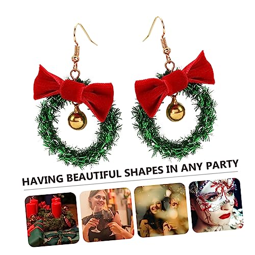 Healeved Weihnachtsglocken Ohrhänger Europäischer Stil Glockige Weihnachtsgirlande Ohrringe Modisch Langlebig Festlich für Damen Weihnachtsfeier Alltag von Healeved