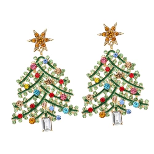 Healeved Weihnachtsohrringe Ohrstecker Weihnachtsbaum Design mit Funkelnden Strasssteinen Extravaganter Hohlraumstil Festlicher Schmuck für Damen Statement Accessoires zur Weihnachtszeit Healeved Weihnachtsohrringe Ohrstecker Weihnachtsbaum Design mit Funkelnden Strasssteinen Extravaganter Hohlraumstil Festlicher Schmuck für Damen Statement Accessoires zur Weihnachtszeit von Healeved