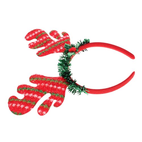 Healeved Weihnachtsstirnband Hirschgeweih-kopfbedeckung Urlaubs-haar-accessoire Damen-stirnband für Weihnachtsfeier von Healeved