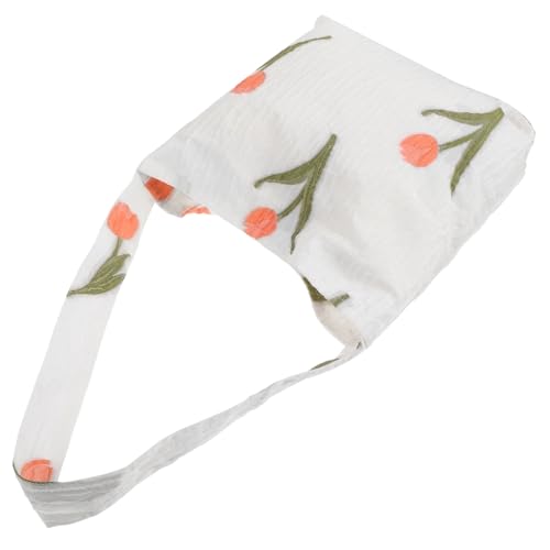 Healeved Weiße Damen Schultertasche mit Floralem Muster Leichte Umhängetasche aus Hochwertigem Material Praktische Unterarmtasche mit Mehreren Fächern Vielseitig für Alltag und Besondere von Healeved