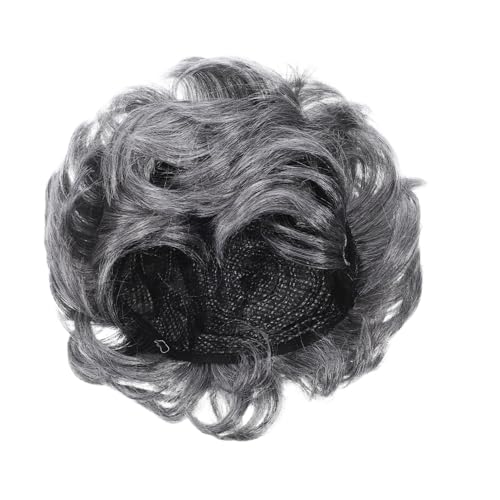 Healeved Weiße Lockige Perücken Für Frauen Perücke Für Alte Frauen Kurze Perücken Halloween Party Perücke von Healeved