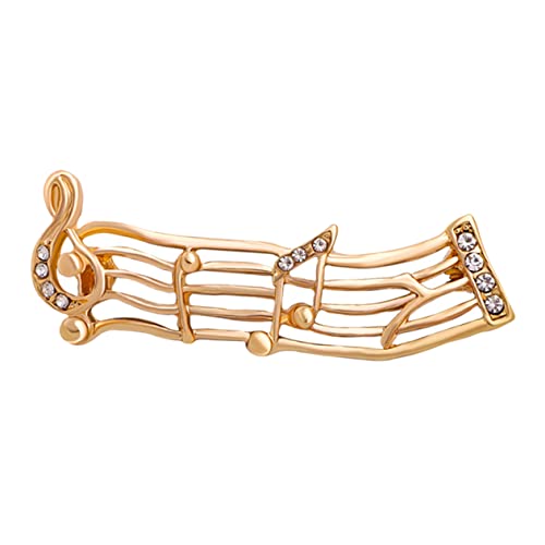 Healeved Wellenförmige Musikbrosche Legierung mit Strass Vintage Anstecknadel für Kleidung Schals und Hüte für Besondere Anlässe Wie Geburtstagsfeiern und Weihnachten von Healeved