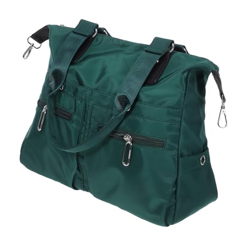 Healeved Work Tote Bag für Damen Große Kapazität Nylon Polyester Schultertasche mit Mehreren Fächern Stilvolle Handtasche für Büro Alltag und Grün von Healeved
