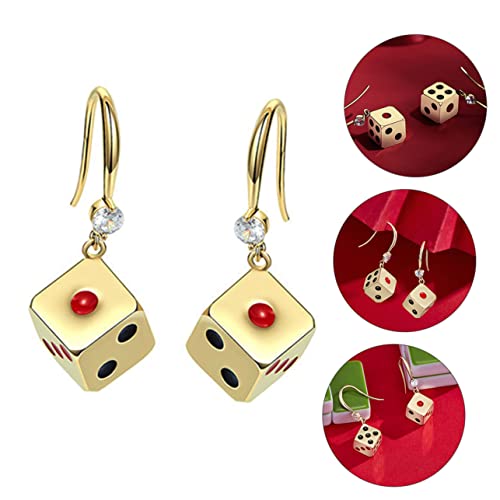 Healeved Würfel Ohrhänger Damen Glücksbringer Geometrisch Party Schmuck für Weihnachten Neujahr Festliche Ohrringe mit Würfel Anhänger Dice Dangler Healeved Würfel Ohrhänger Damen Glücksbringer Geometrisch Party Schmuck für Weihnachten Neujahr Festliche Ohrringe mit Würfel Anhänger Dice Dangler von Healeved