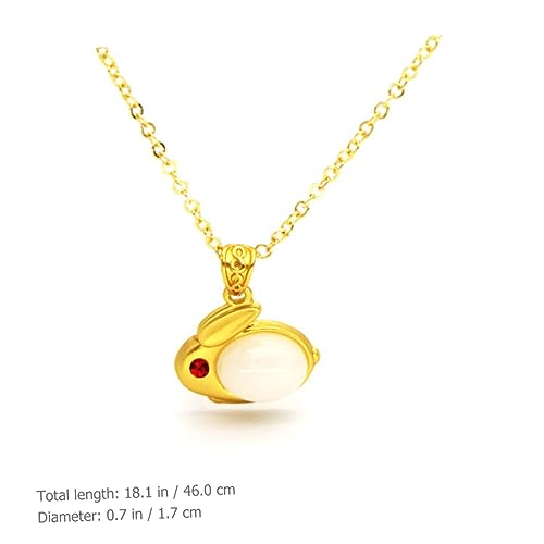 Healeved Year Rabbit Anhänger Kette für Mädchen Damen Klavikula Halskette Bezauberndes zum Jahreswechsel und Vielseitig Kombinierbar von Healeved