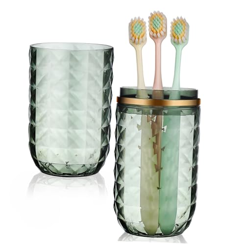 Healeved Zahnbürstenhalter Reiseetui Mundwasserbecher Zahnbürsten-Organizer Bürstenbecher Für Camping Und Geschäftsreisen Wiederverwendbar Und Kompakt von Healeved