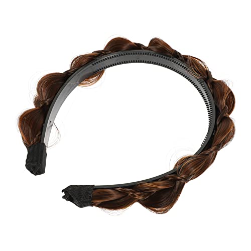 Healeved Zopf Perücke Stirnband Haarband haarschmuck blonde Perücke Haarversorgung tragegurt Tiara Einfaches Stirnband einzigartiges Stirnband rutschfest Kopfbedeckung Pferdeschwanz Mädchen von Healeved