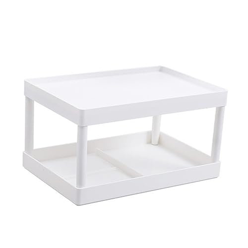 Healeved doppeltes Lagerregal Tabletts Pfote Vorratsbehälter Schlafzimmer Kosmetikständer Deckel aufbewahrungsdose storage boxes Desktop-Kleinigkeiten-Halter Desktop-Organizer-Ständer Weiß Healeved doppeltes Lagerregal Tabletts Pfote Vorratsbehälter Schlafzimmer Kosmetikständer Deckel aufbewahrungsdose storage boxes Desktop-Kleinigkeiten-Halter Desktop-Organizer-Ständer Weiß von Healeved