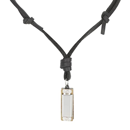 Retro Kleiner Mundharmonika Halskette Zarter Schmuck Anhänger für Frauen Musikinstrument Design Geschenkidee für Festivals und Partys von Healeved