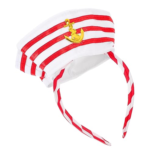 Healeved Yachtkapitän Hut Stirnband Matrosenmütze Haarreifen Nautisches Party-kostüm-zubehör Für Cosplay Und Halloween Anlässe von Healeved