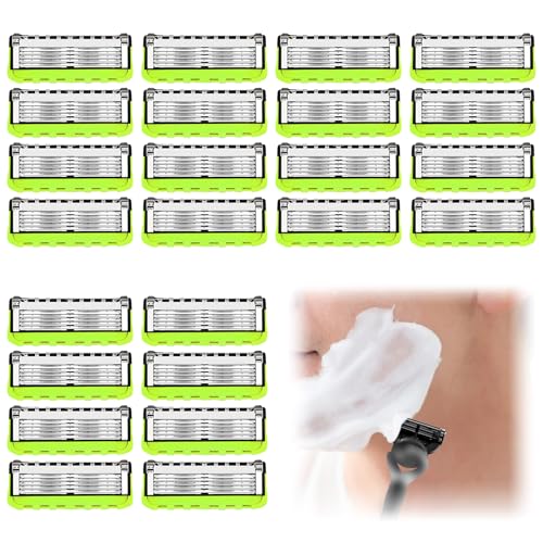 24 Stück Kompatibel mit Fusion 5 klingen Ersatzklingen für Kompatibel mit Fusion-5 Rasierer, Rasierklingen, 5-fach Klingen, Rasierklingen für Rasie von Healife