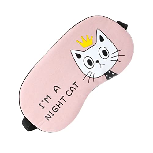Healifty 1 stück Augenmaske Nette Katze Eis Compress Cartoon Print Schlafmaske Augenklappe Augenbinde für Mädchen Frauen Damen von Healifty