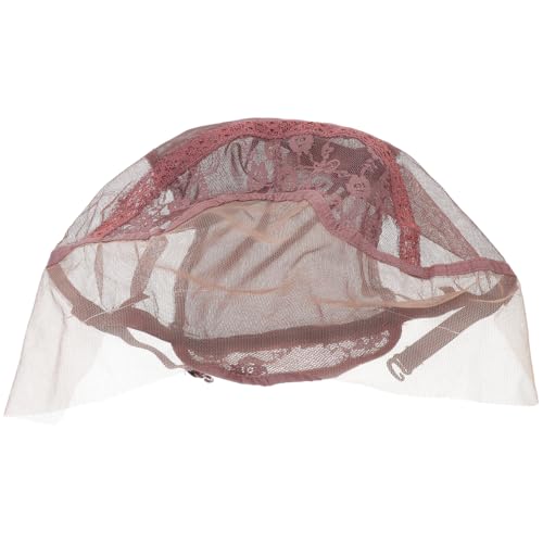Healifty Verstellbare PerüCkenkappe Aus Spitze FüR Damen, Atmungsaktives Haarnetz Zur Herstellung Von PerüCken, Elastisches Netz Mit NatüRlichem Design, Geeignet FüR Verschiedene KopfgrößEn (Braun) von Healifty