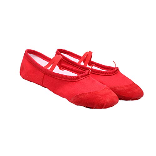 Healifty Tanzschuhe für Frauen - Rot, Größe 38 EU, Flach, geeignet für Ballet und Hochzeit von Healifty