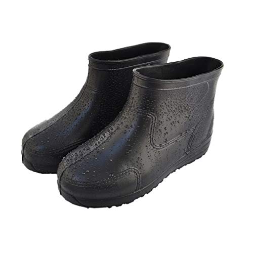 Healifty wasserdichte Regenstiefeletten Chelsea Boots rutschfeste leichte Gartenschuhe für Erwachsene Größe 45 schwarz von Healifty