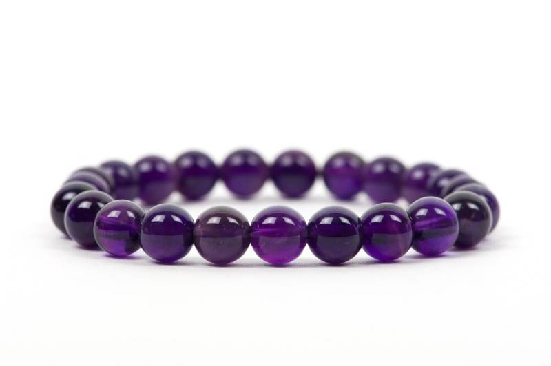 Amethyst Armband, Dunkellila Echt Edelstein Handgemachter Schmuck von HealingGemstone