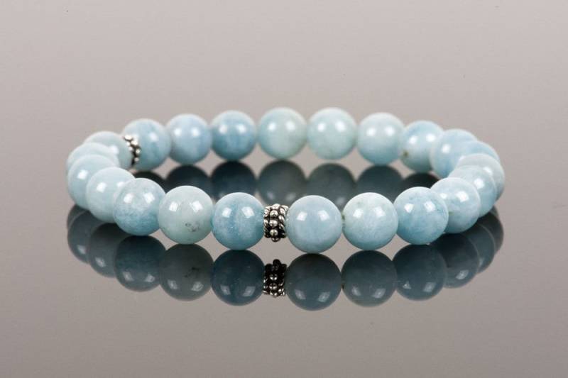 Aquamarin Armband, März Edelstein Handgemachte Schmuck, High Grade Echte Aquamarin, Urlaub Geschenk, Schmuck von HealingGemstone
