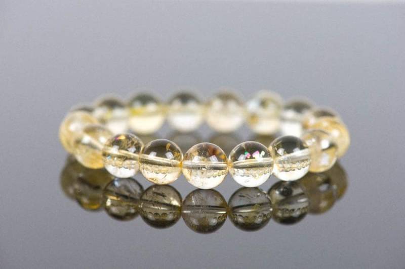 Citrin Armband, Stretch November Geburtsstein, Handgemachte Edelstein Schmuck, 10mm von HealingGemstone