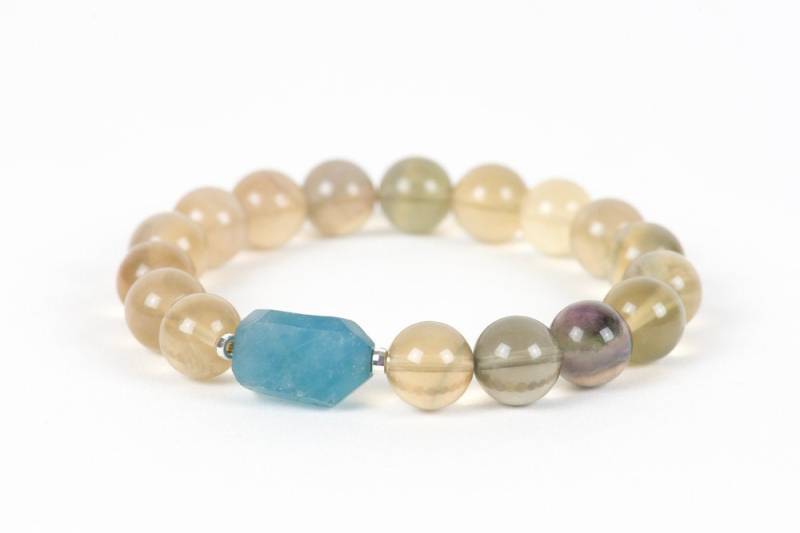 Gelbe Fluorit Armband, Echte Edelstein Handgemachte Schmuck von HealingGemstone