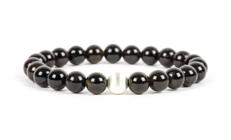 Schwarzes Morion Armband, Handgemachter Edelsteinschmuck, Rauchquarz Armband von HealingGemstone