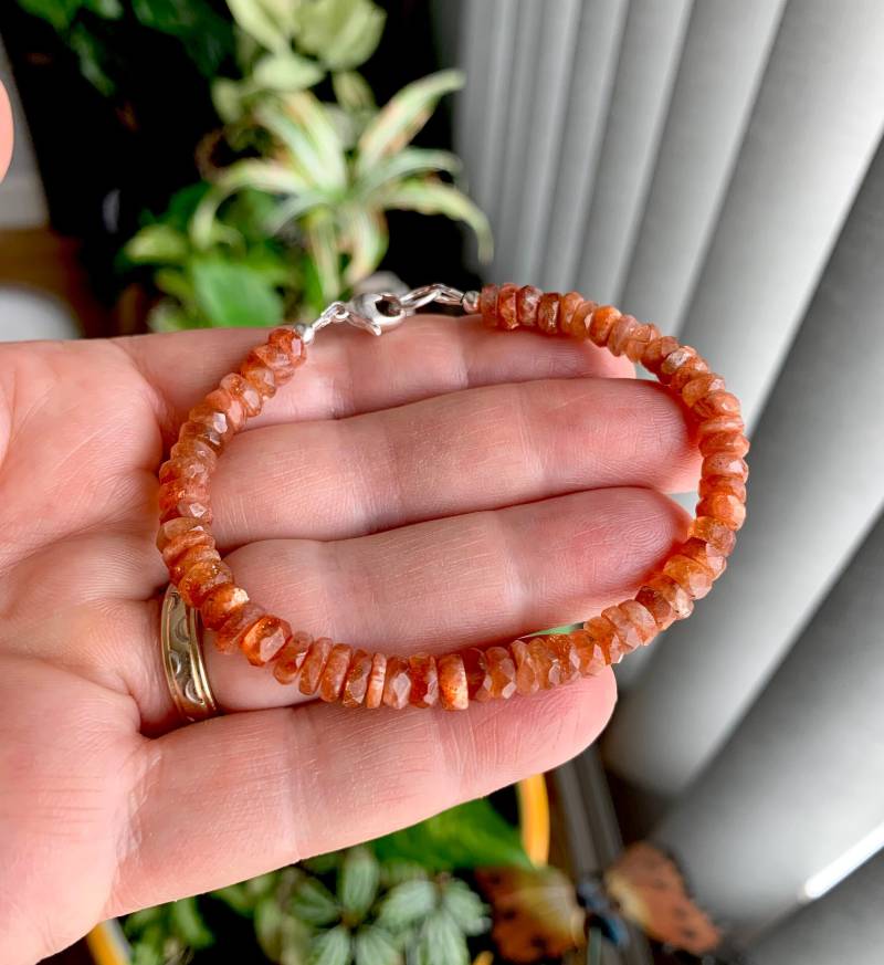 Sonnenstein Armband, Edelstein Handgemachter Schmuck von HealingGemstone