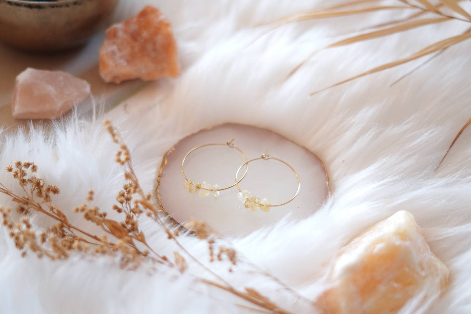 Citrin Kristall Chip Ohrringe Citrin Kristall Chip Ohrringe von HealingHandmadesShop