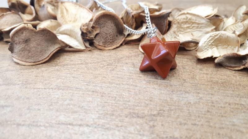 Roter Jaspis Stern Nackalce - Merkaba Halskette Anhänger Kristall Für Frauen Schmuck von HealingJewelryCrafts