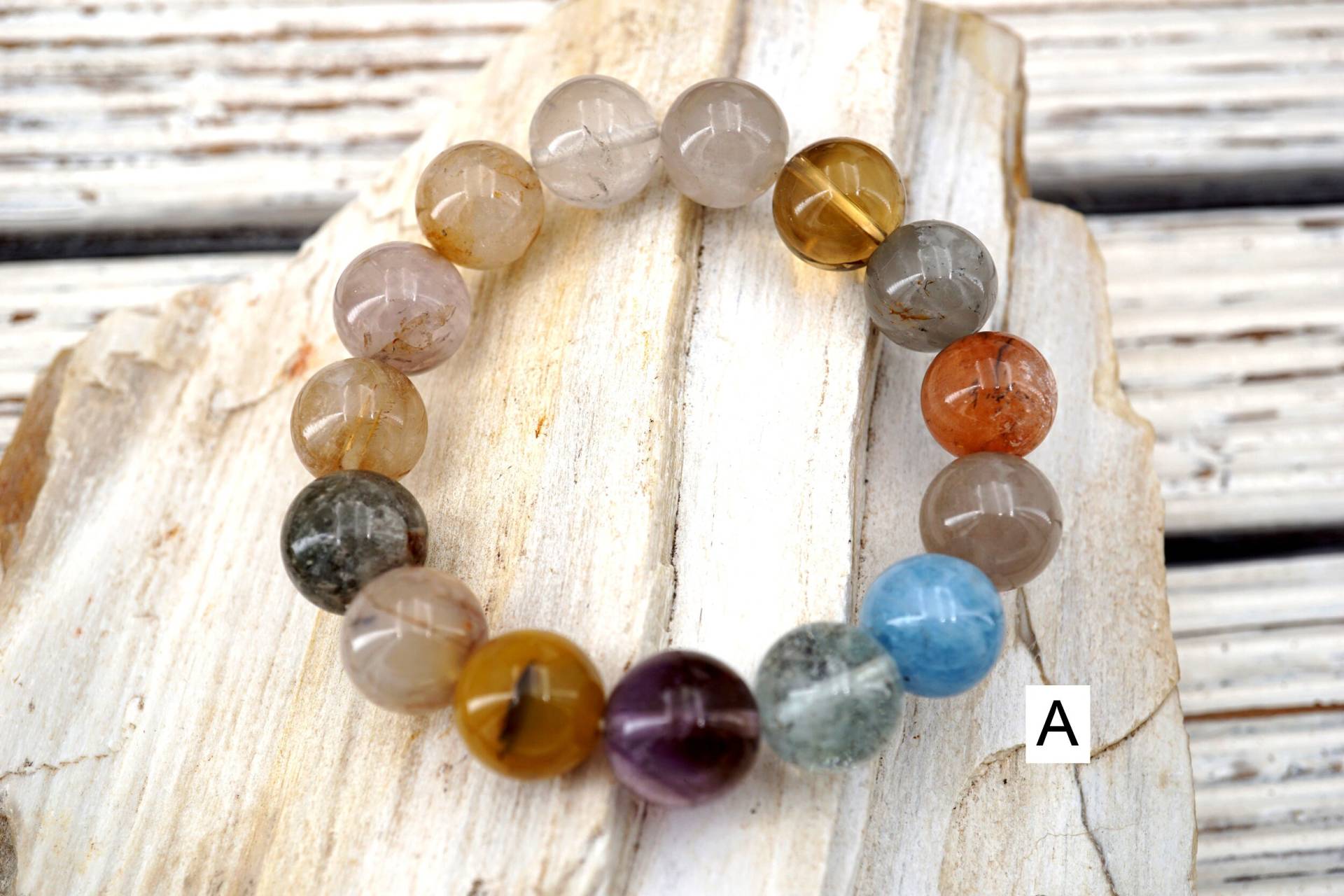 Armband in Mix Quartz | Br0031 Luxus Edelstein/Edelstein Armband/Heilkristall von Healingstoneshops
