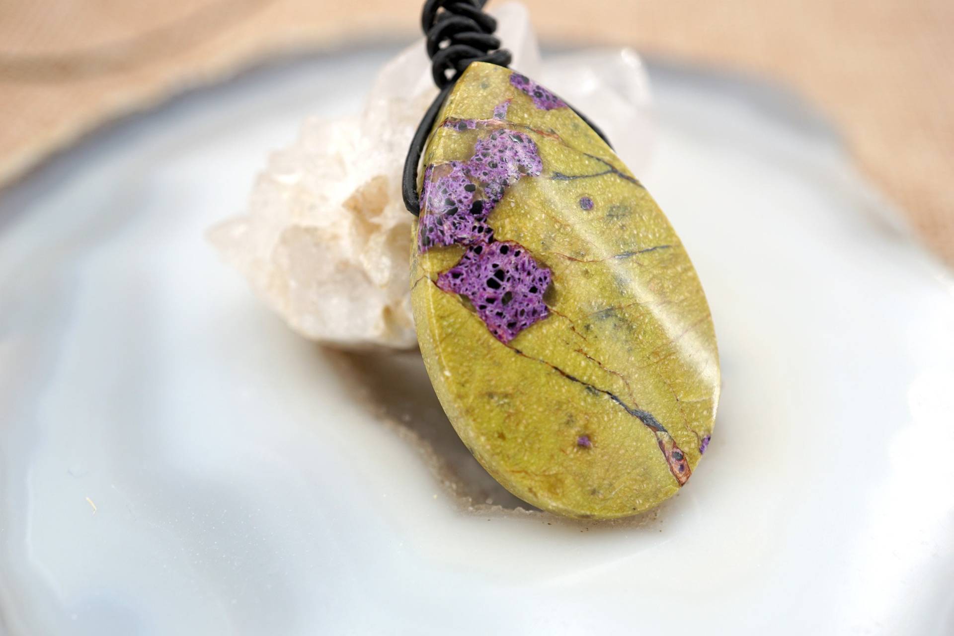 stichtit Anhänger | Ln0010 Mit Leder Unikat Schmuck/Vintage Schmuck/Edelstein stichtit Anhänger | Ln0010 Mit Leder Unikat Schmuck/Vintage Schmuck/Edelstein von Healingstoneshops
