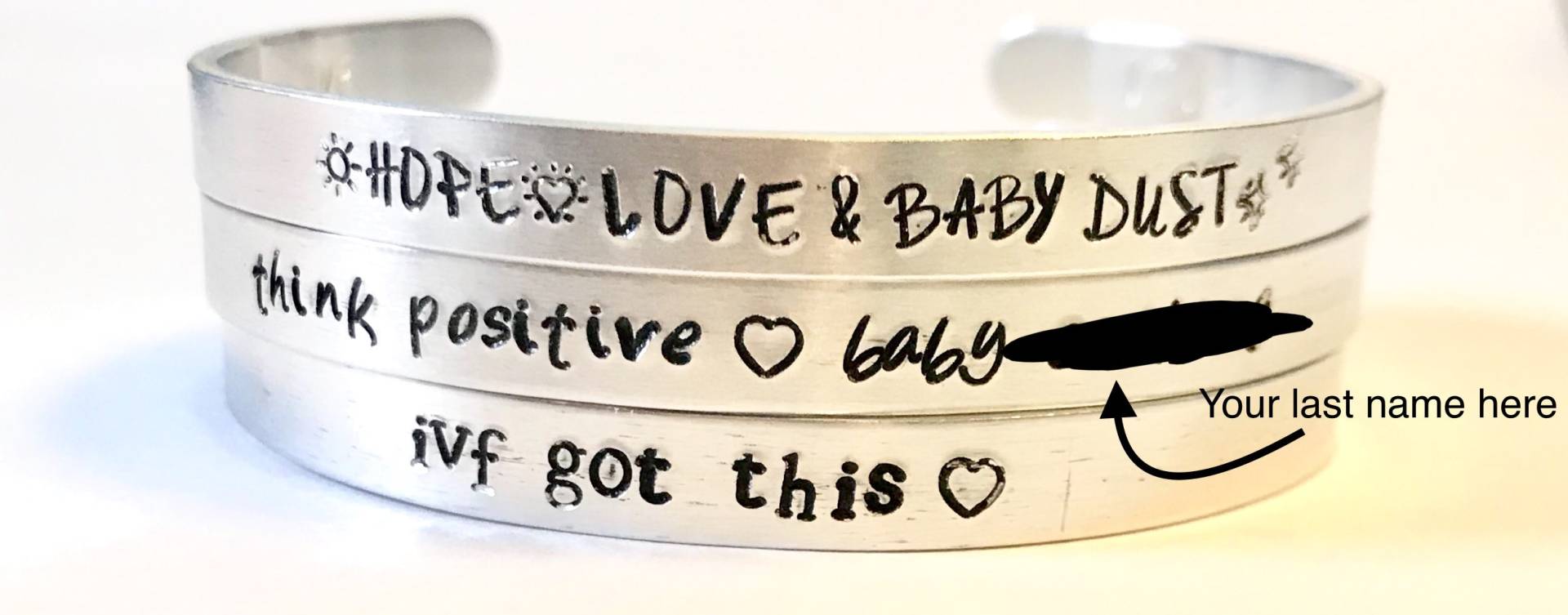 Hand Gestempelt Ivf/Iui Armband Bundle | Ivf/Iui Bekam Diese Babystaub Unfruchtbarkeit Geschenke Für Sie Ivf Hand Gestempelt Ivf/Iui Armband Bundle | Ivf/Iui Bekam Diese Babystaub Unfruchtbarkeit Geschenke Für Sie Ivf von HealingwithJailynn