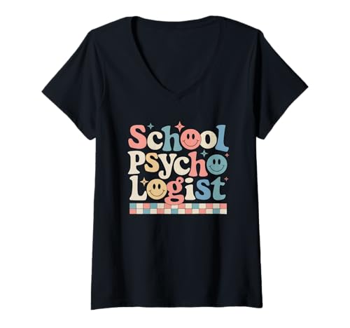 Damen Schulpsychologe, Studentenanwalt Pädagogische Psychologie T-Shirt mit V-Ausschnitt Damen Schulpsychologe, Studentenanwalt Pädagogische Psychologie T-Shirt mit V-Ausschnitt von Health Service Psychology