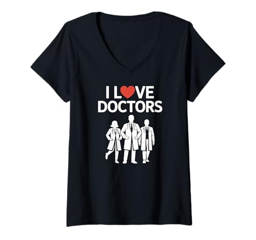 Damen Ich Liebe Doctors Healthcare Heroes T-Shirt mit V-Ausschnitt Damen Ich Liebe Doctors Healthcare Heroes T-Shirt mit V-Ausschnitt von Healthcare Appreciation Support Medical