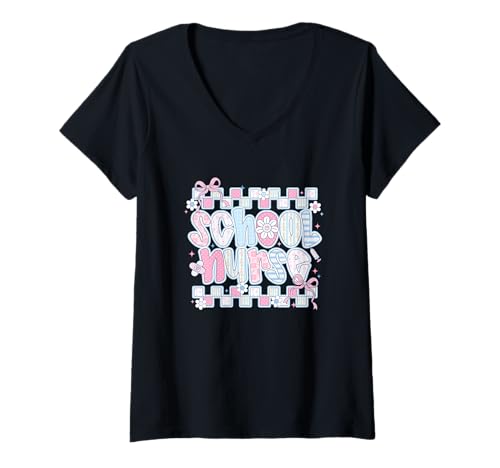 Damen Niedliches Design für Schule, Krankenschwester T-Shirt mit V-Ausschnitt Damen Niedliches Design für Schule, Krankenschwester T-Shirt mit V-Ausschnitt von Healthcare Education Caregivers School