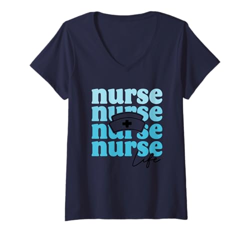 Damen Krankenschwesterleben Motivierendes Zitat Design T-Shirt mit V-Ausschnitt Damen Krankenschwesterleben Motivierendes Zitat Design T-Shirt mit V-Ausschnitt von Healthcare Professionals Appreciation Lifestyle