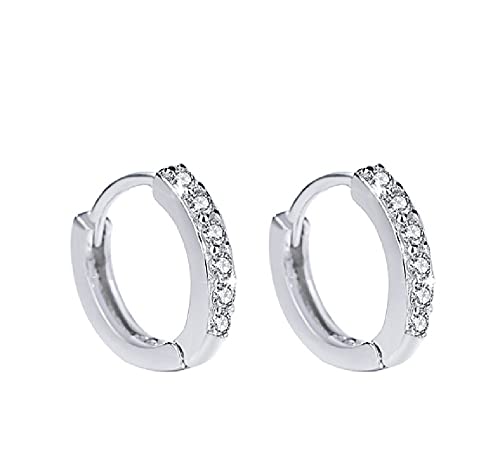 Andi Rose Jewellery - Kreolen für Damen aus 925er Sterlingsilber, mit Strass-Steinen besetzt., weiß1, 1,6 x 1,6 cm (0,63 x 0,63 Zoll) von Healthy Clubs