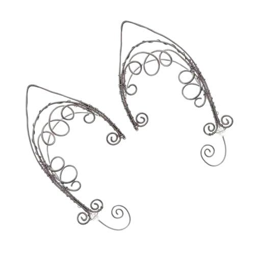 2 Stück Retro Ohrhaken Handgemachte Ohrmanschetten für Damen Clip Ohrringe Nicht Piercing Stilvolles Accessoire für Partys Besondere Anlässe von Healvian