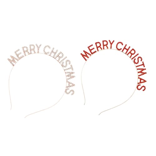 Healvian 2stücke Weihnachts-haarreifen Mit Festlichem Design Dekorative Haarschmuck Für Partys Für Weihnachten Und Neujahr Tragekomfort Für Frauen Und Mädchen von Healvian