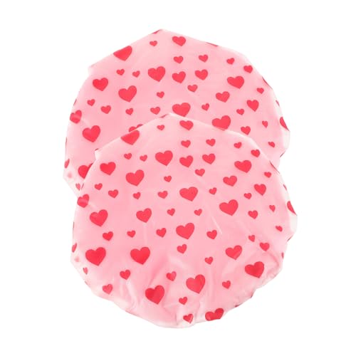 Healvian 2stücke Wiederverwendbare Wasserdichte Duschhauben Für Damen Und Elastische Haarhauben Für Lange Für Täglichen Gebrauch Im Badezimmer Schnell Trocknend Und von Healvian