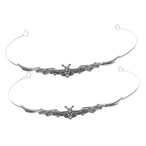 Healvian 2stücke Halloween Bat Wing Krone Haarreif Damen Kopfbedeckung Für Partys Cosplay Und Festliche Anlässe Mit Funkelnden Strasssteinen Und Verarbeitung von Healvian